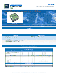 Click here to download DX-040-1-DAT-400 Datasheet
