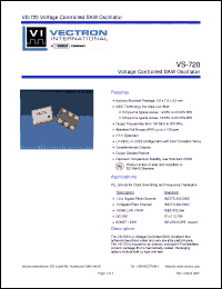 Click here to download VS-720LPFNBB Datasheet