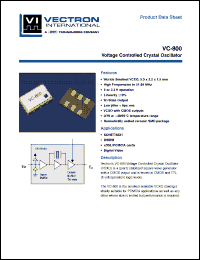 Click here to download VC-800-KAF-NTK-8.192 Datasheet