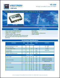 Click here to download VXCO-5000-DBT-K Datasheet