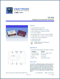 Click here to download VS-500F Datasheet