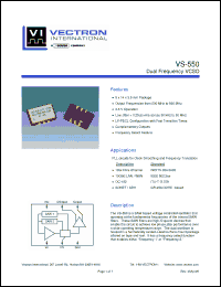 Click here to download VS-550 Datasheet