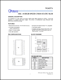 Click here to download W24257AJ-10 Datasheet