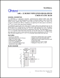 Click here to download W25P022AD-7 Datasheet