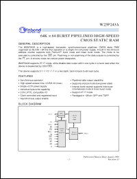 Click here to download W25P243AD-6 Datasheet