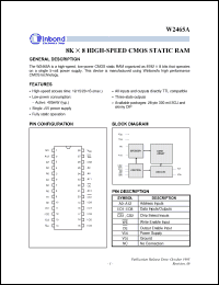 Click here to download W2465AJ-20 Datasheet