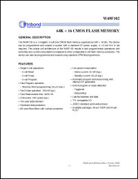 Click here to download W49F102P45 Datasheet