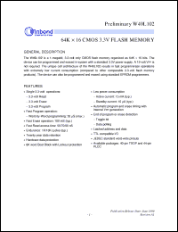 Click here to download W49L102Q-90 Datasheet