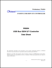 Click here to download W6694 Datasheet