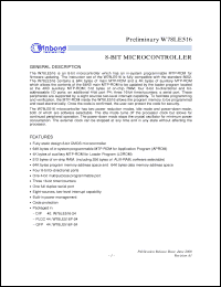 Click here to download W78LE516P-24 Datasheet