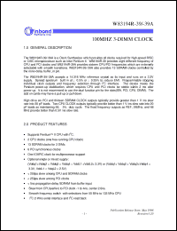 Click here to download W83194R-39A Datasheet