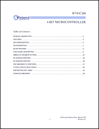 Click here to download W741C260 Datasheet