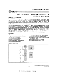 Click here to download W25P222AD-4 Datasheet