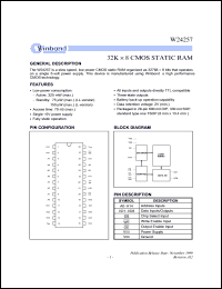 Click here to download W24257-70LL Datasheet