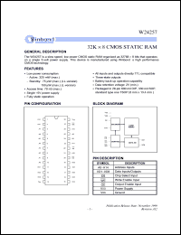 Click here to download W24257-70L Datasheet