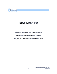 Click here to download ISD2532X Datasheet