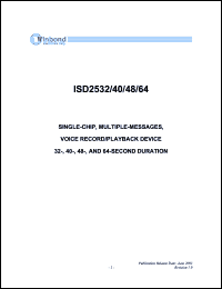 Click here to download ISD2564X Datasheet