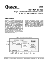 Click here to download ISD4004-10MX Datasheet