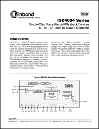 Click here to download ISD4004-08ME Datasheet