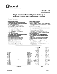 Click here to download ISD5116SD Datasheet