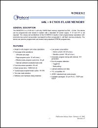 Click here to download W29EE512Q-70B Datasheet