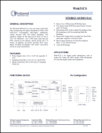 Click here to download W6631 Datasheet