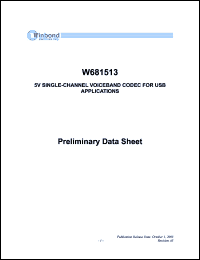 Click here to download W681513 Datasheet