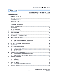 Click here to download W77LE532 Datasheet