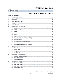 Click here to download W78LE365 Datasheet