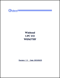 Click here to download W83637HF Datasheet