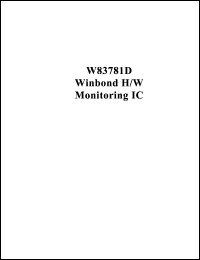Click here to download W83781 Datasheet