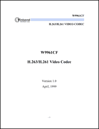 Click here to download W9961CF Datasheet