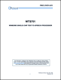 Click here to download WTS701EM/T Datasheet