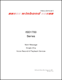 Click here to download ISD17180XYI01 Datasheet