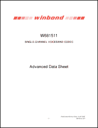 Click here to download W681511IS Datasheet