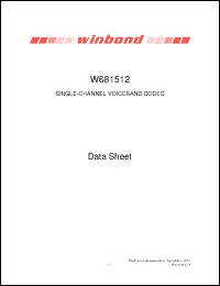 Click here to download W681512 Datasheet