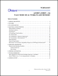 Click here to download W28F641BT80L Datasheet