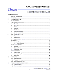 Click here to download W77M032A25PL Datasheet