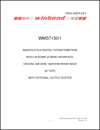 Click here to download WMS7130100S Datasheet