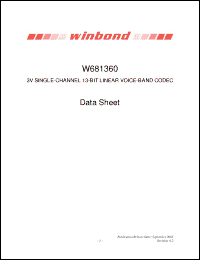 Click here to download W681360W Datasheet