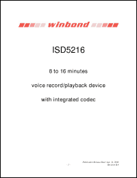 Click here to download ISD5216SYI Datasheet