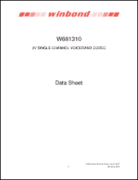 Click here to download W681310S Datasheet