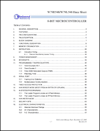 Click here to download W79E548A40PN Datasheet