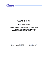 Click here to download W83194BR-911 Datasheet