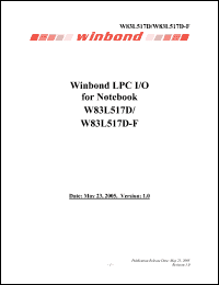 Click here to download W83L517D-F Datasheet