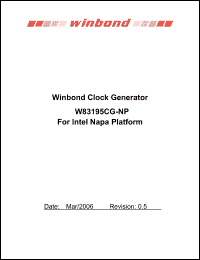 Click here to download W83195CG-NP Datasheet