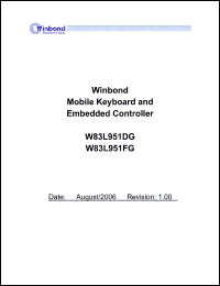 Click here to download W83L951FG Datasheet