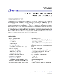 Click here to download W39V040AP Datasheet