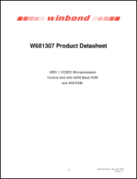 Click here to download W681307 Datasheet