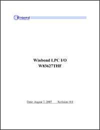 Click here to download W83627THF Datasheet